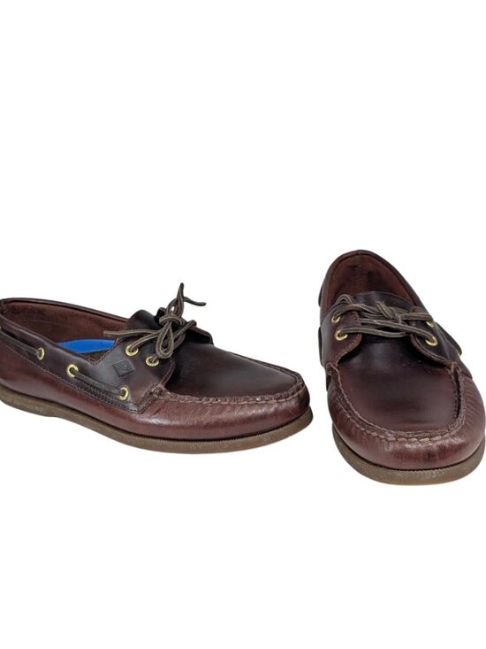 Sperry Other - Sperry Top Sider Men's 11.5 Amaretto Brown Leather Original 2-Eye Boat Shoes